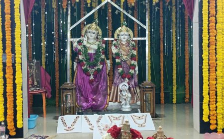 గీతా మందిరం పదవ వార్షికోత్సవం.. నగర సంకీర్తన నిర్వహించిన భక్తులు..