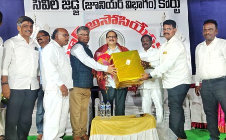 సింగరాయకొండ సివిల్ జడ్జి కోర్టు ప్రధమ వార్షికోత్సవ వేడుకల్లో పాల్గొన్న కర్ణాటక హైకోర్టు న్యాయమూర్తి జస్టిస్ కె మన్మధరావు