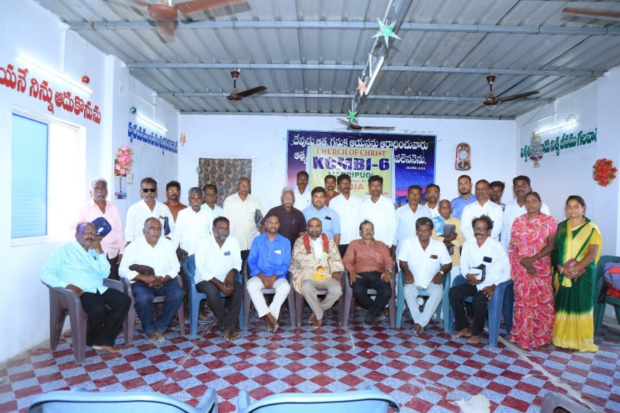 మర్రిపూడి ఫాస్టర్స్ సమావేశంలో ముఖ్య అతిథిగా పాల్గొన్న HSC group అధినేత తాడిపత్రి సుధాకర్  